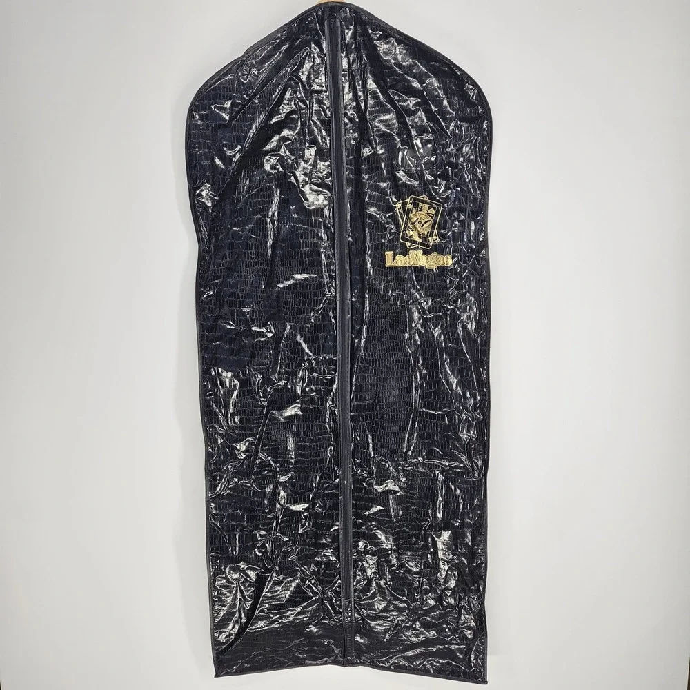 Las Vegas Garment Bag‎ Unisex OS Black Crocodile Embossed Suit Cover Luggage